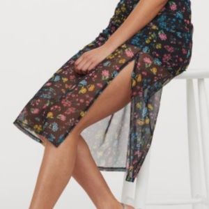 WOMENS FLORAL MESH SKIRT
